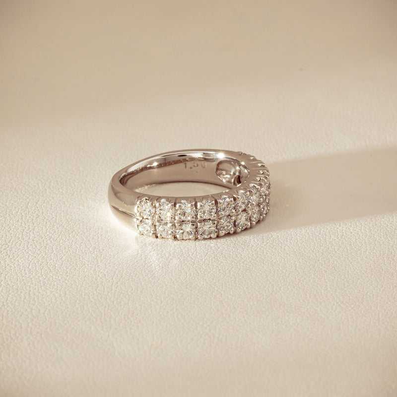 Deja Vu Platinum 1.50ct Diamond Pave-Set Ring