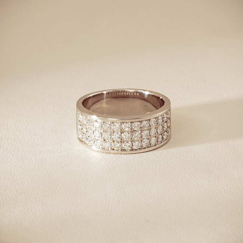 Deja Vu 18ct White Gold 1.75ct Diamond Pave-Set Ring