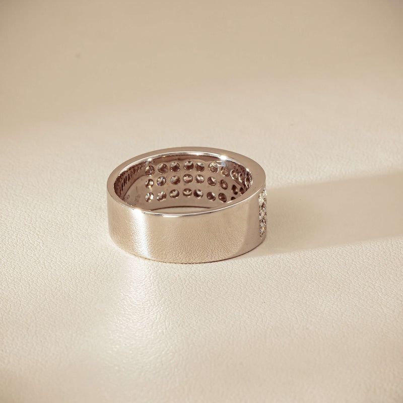 Deja Vu 18ct White Gold 1.75ct Diamond Pave-Set Ring