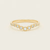 14ct Yellow Gold Diamond Bubble Band