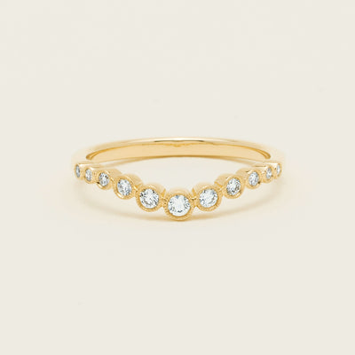 14ct Yellow Gold Diamond Bubble Band