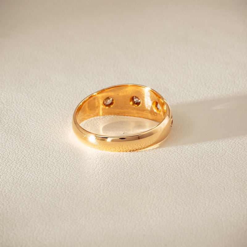 Vintage 18ct Yellow Gold Diamond & Seed Pearl Ring - Ring - Walker & Hall