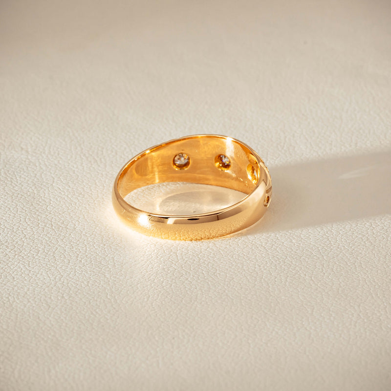 Vintage 18ct Yellow Gold Diamond & Seed Pearl Ring - Ring - Walker & Hall