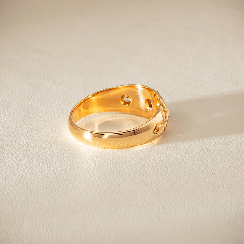 Vintage 18ct Yellow Gold Diamond & Seed Pearl Ring - Ring - Walker & Hall