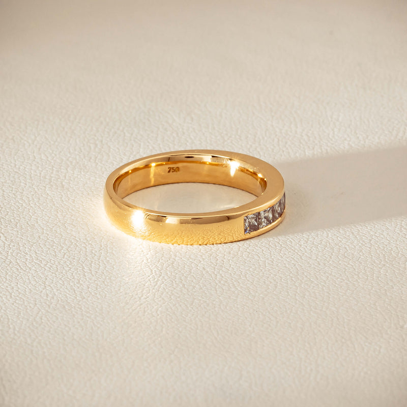 Deja Vu 18ct Yellow Gold .70ct Diamond Channel-Set Ring - Ring - Walker & Hall