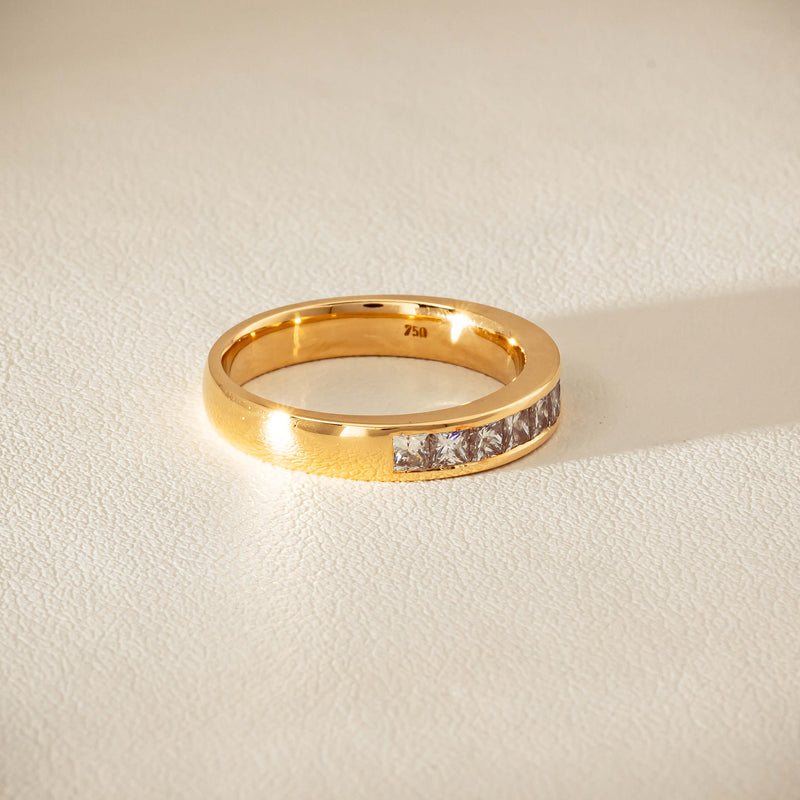 Deja Vu 18ct Yellow Gold .70ct Diamond Channel-Set Ring - Ring - Walker & Hall