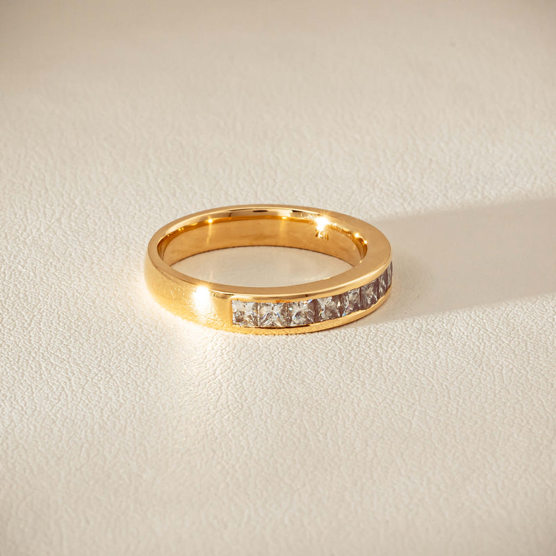 Deja Vu 18ct Yellow Gold .70ct Diamond Channel-Set Ring - Ring - Walker & Hall