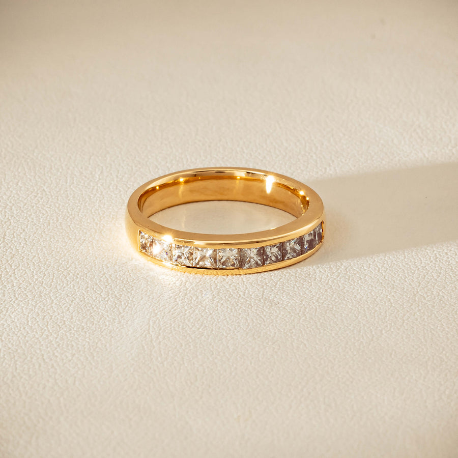 Deja Vu 18ct Yellow Gold .70ct Diamond Channel-Set Ring - Ring - Walker & Hall