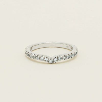 Deja Vu 18ct White Gold .46ct Diamond Curved Band - Ring - Walker & Hall