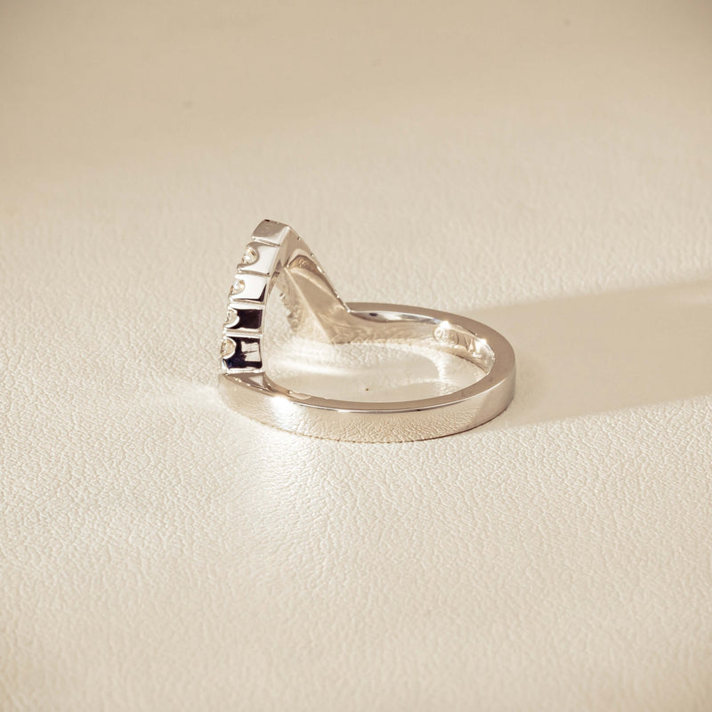 Deja Vu 18ct White Gold .27ct Diamond V-Shaped Band - Ring - Walker & Hall