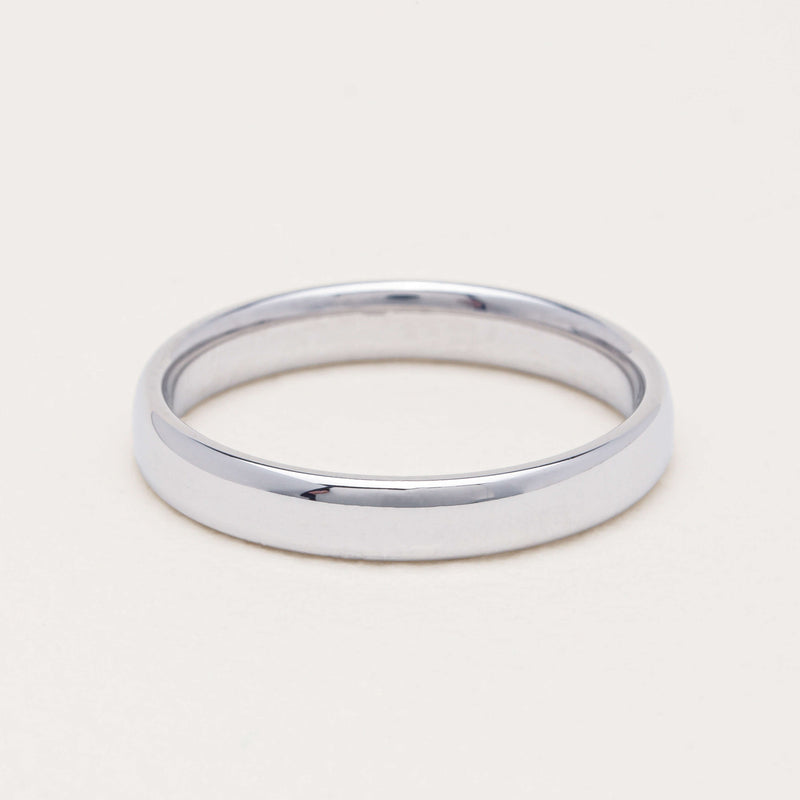 18ct White Gold 3mm Band - Ring - Walker & Hall