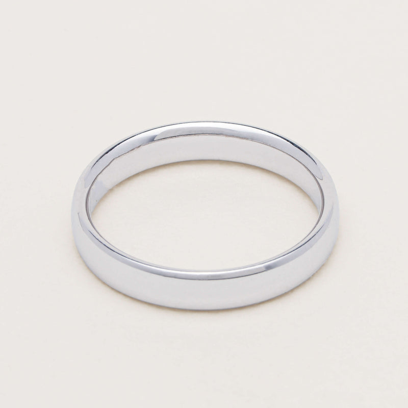 18ct White Gold 3.5mm Band - Ring - Walker & Hall