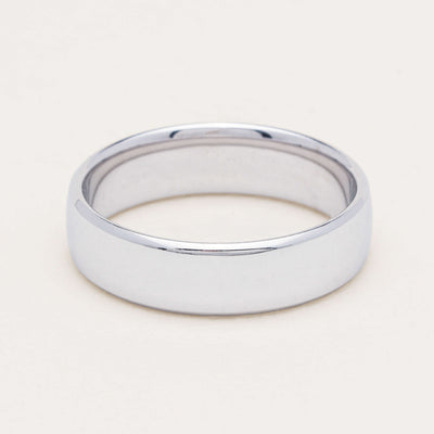 9ct White Gold 6mm Band - Ring - Walker & Hall