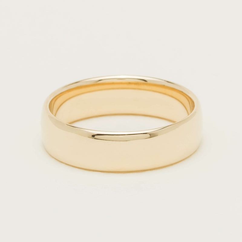 9ct Yellow Gold 6mm Band - Ring - Walker & Hall