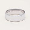 9ct White Gold 7mm Square Profile Band - Ring - Walker & Hall