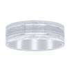 Titanium 6mm Band with Grooves-Ring-Walker & Hall