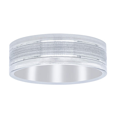Titanium 6mm Band with Grooves-Ring-Walker & Hall