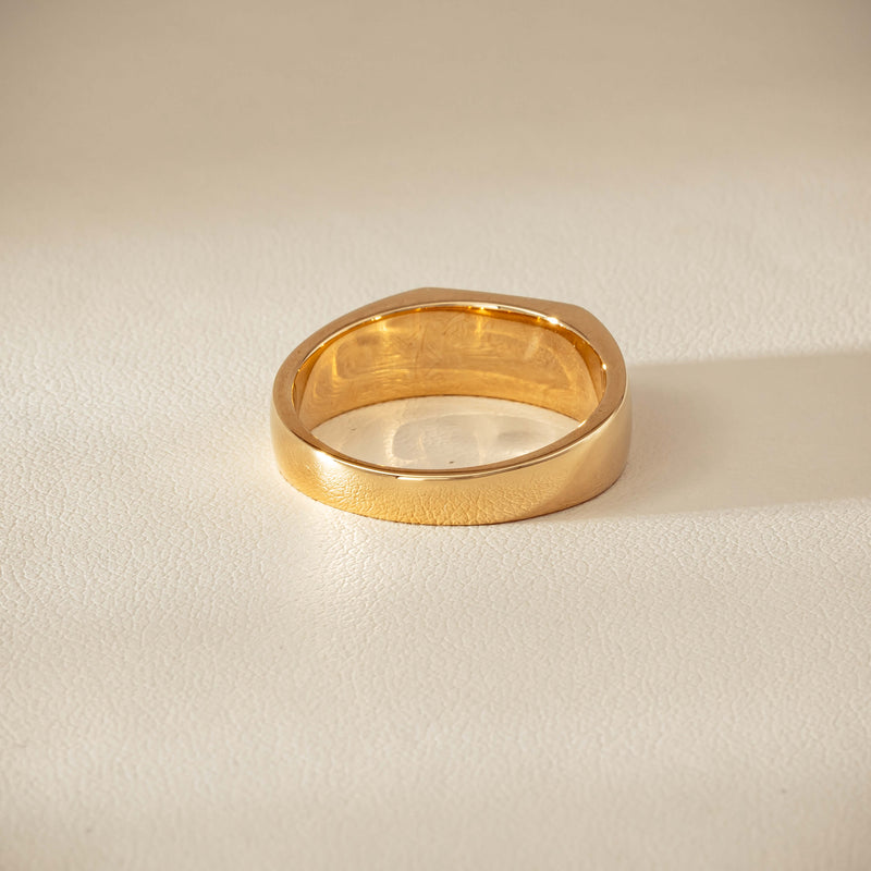 9ct Yellow Gold Rectangular Signet Ring - Ring - Walker & Hall