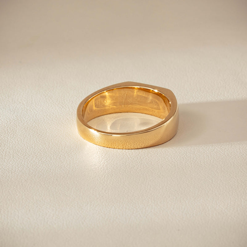 9ct Yellow Gold Rectangular Signet Ring - Ring - Walker & Hall