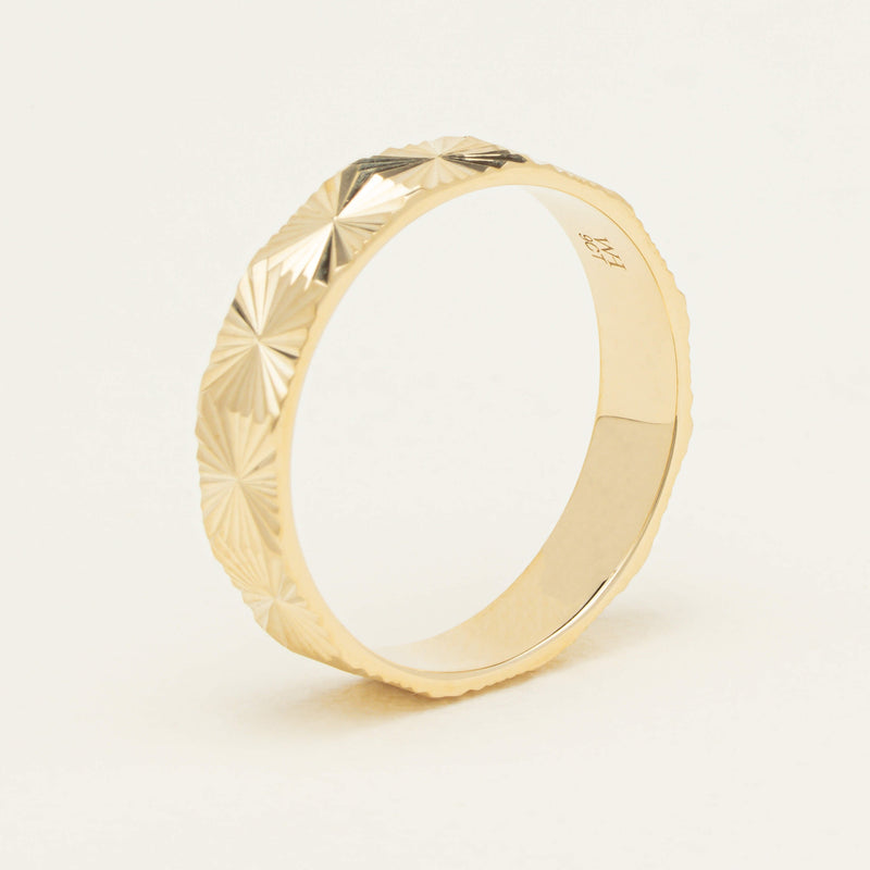 9ct Yellow Gold Reflections Ring - Ring - Walker & Hall