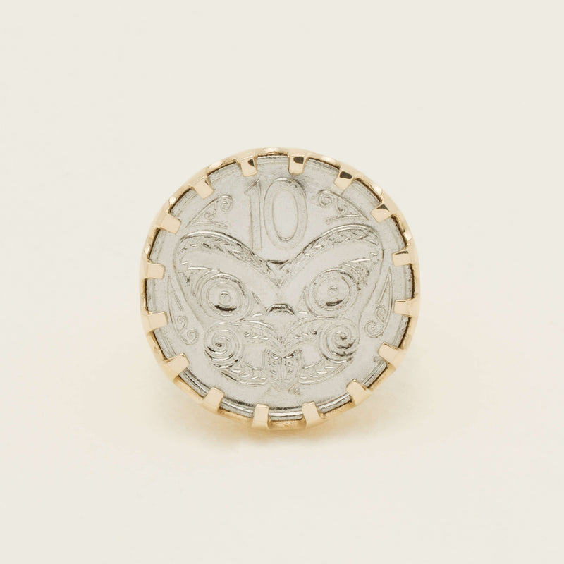 9ct Yellow Gold Ring with Koruru Coin - Ring - Walker & Hall