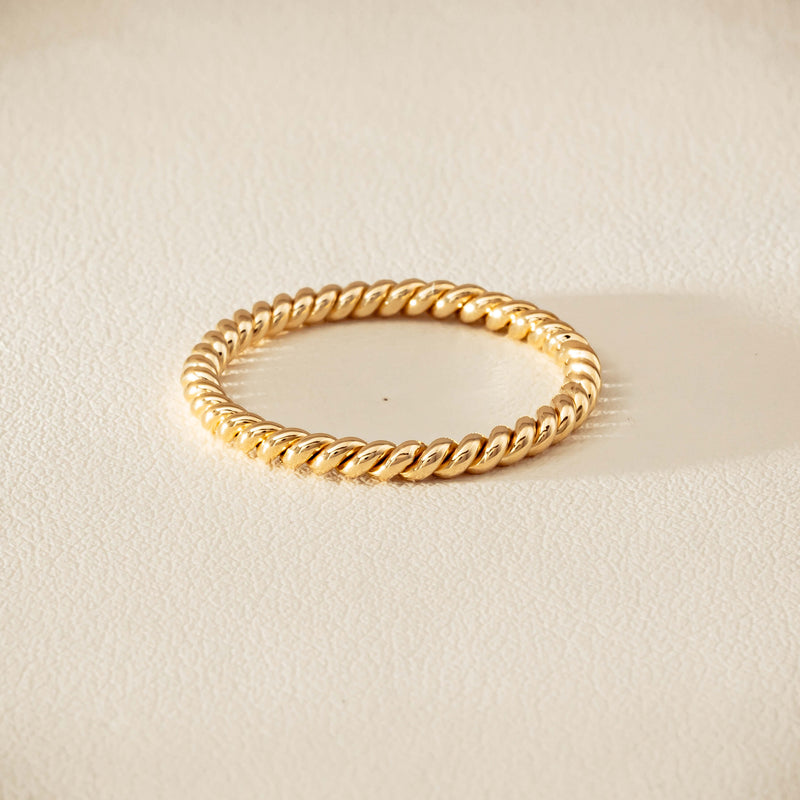 9ct Yellow Gold Twine Band - Ring - Walker & Hall