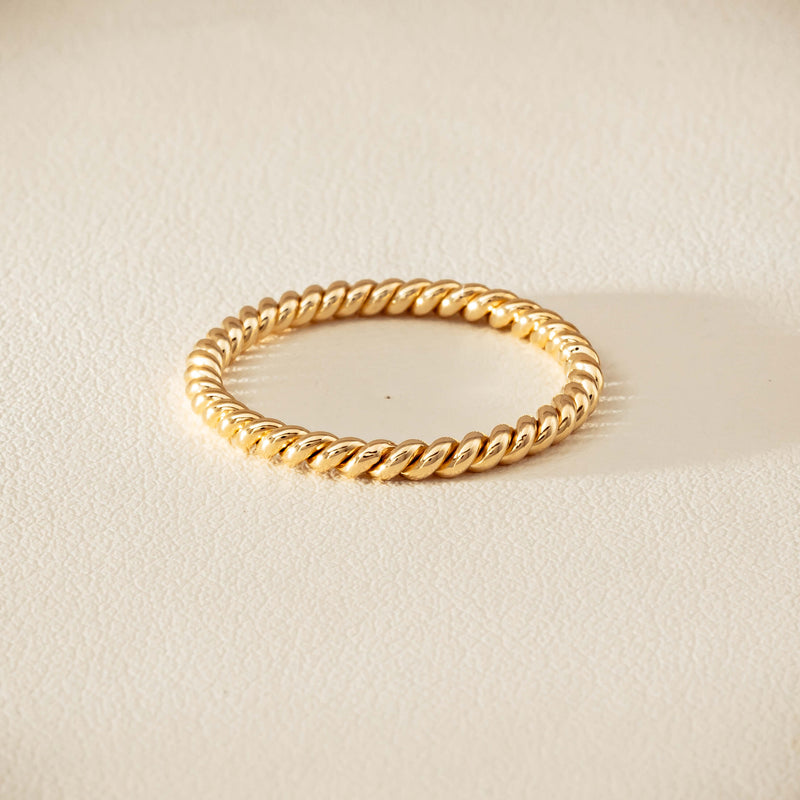 9ct Yellow Gold Twine Band - Ring - Walker & Hall