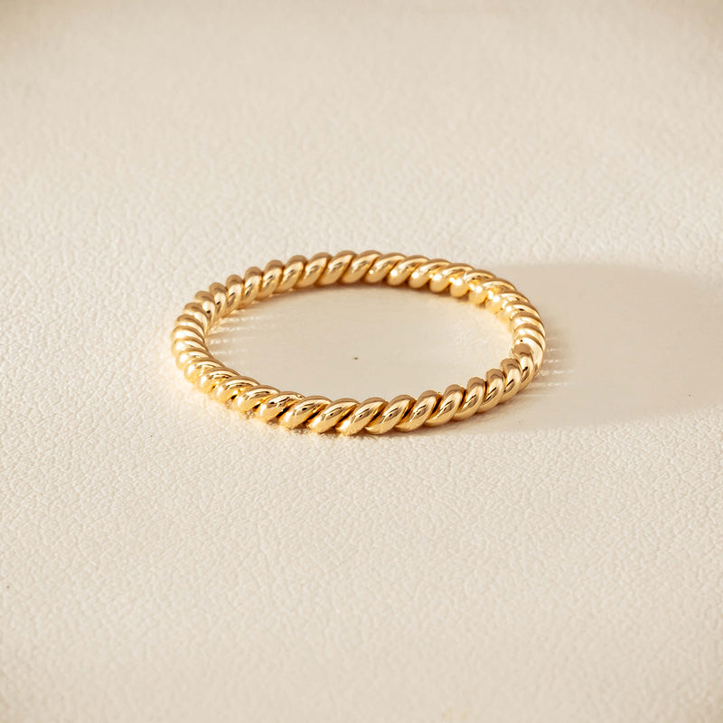 9ct Yellow Gold Twine Band - Ring - Walker & Hall