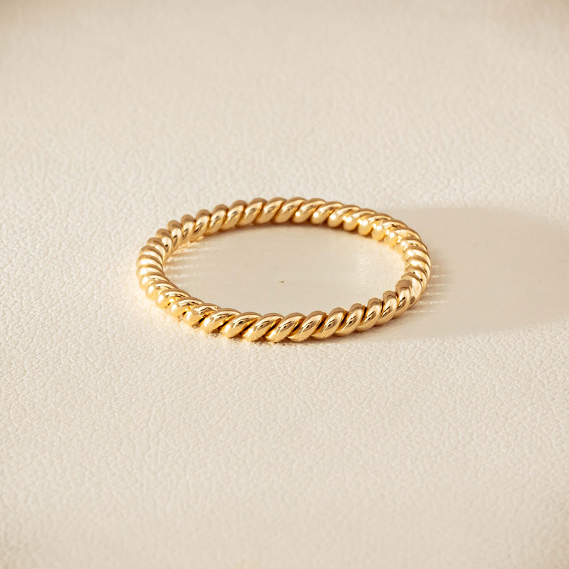 9ct Yellow Gold Twine Band - Ring - Walker & Hall