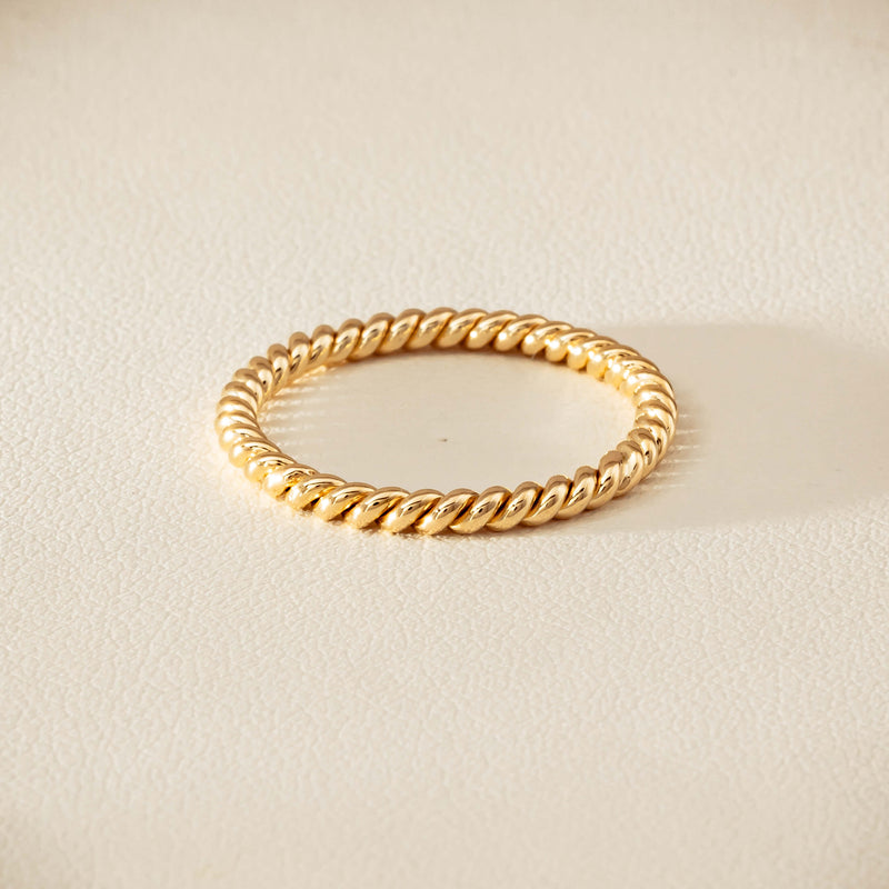 9ct Yellow Gold Twine Band - Ring - Walker & Hall