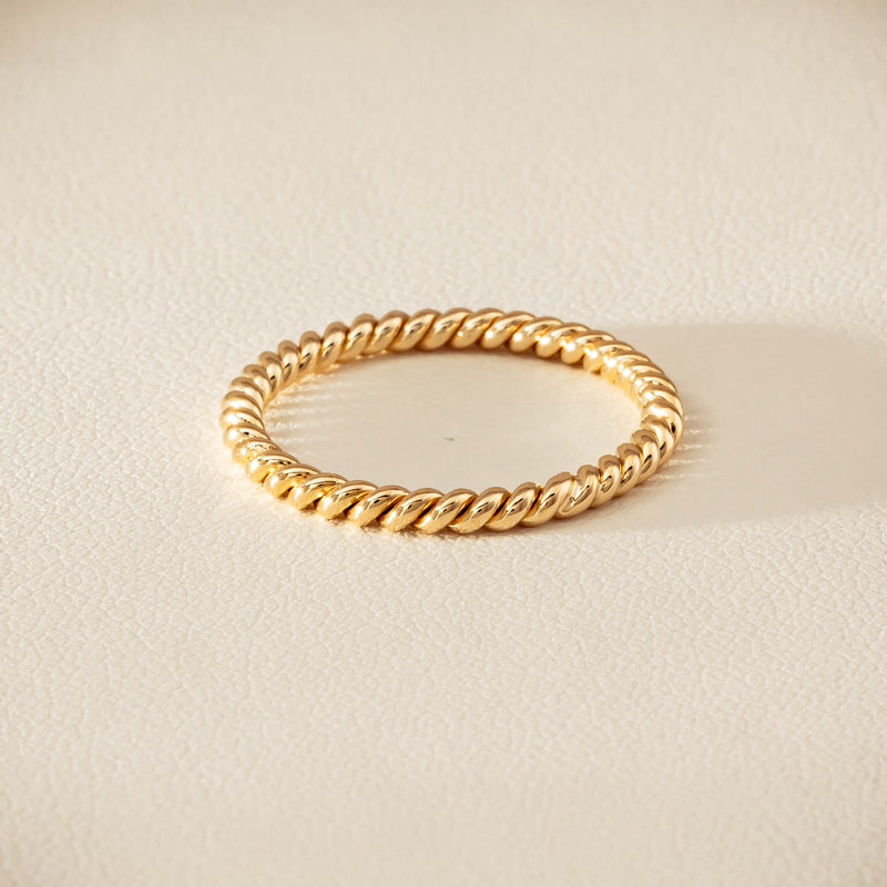 9ct Yellow Gold Twine Band - Ring - Walker & Hall