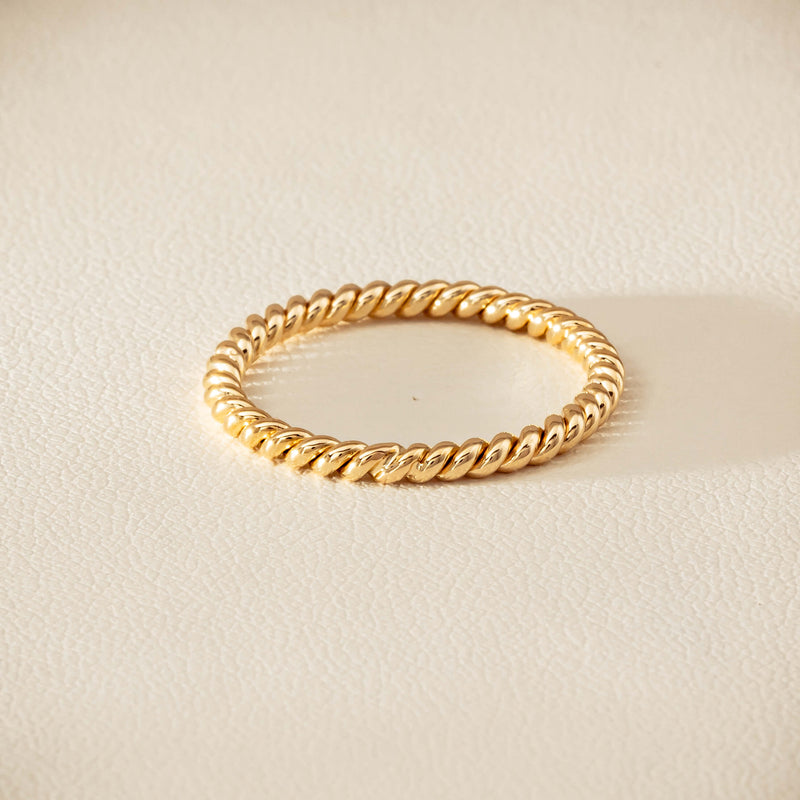 9ct Yellow Gold Twine Band - Ring - Walker & Hall
