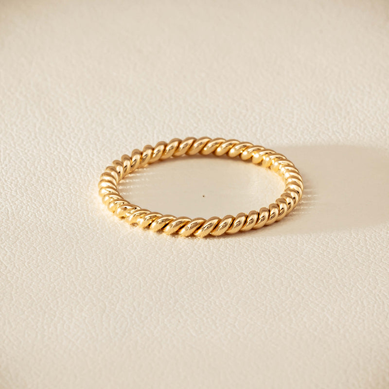 9ct Yellow Gold Twine Band - Ring - Walker & Hall