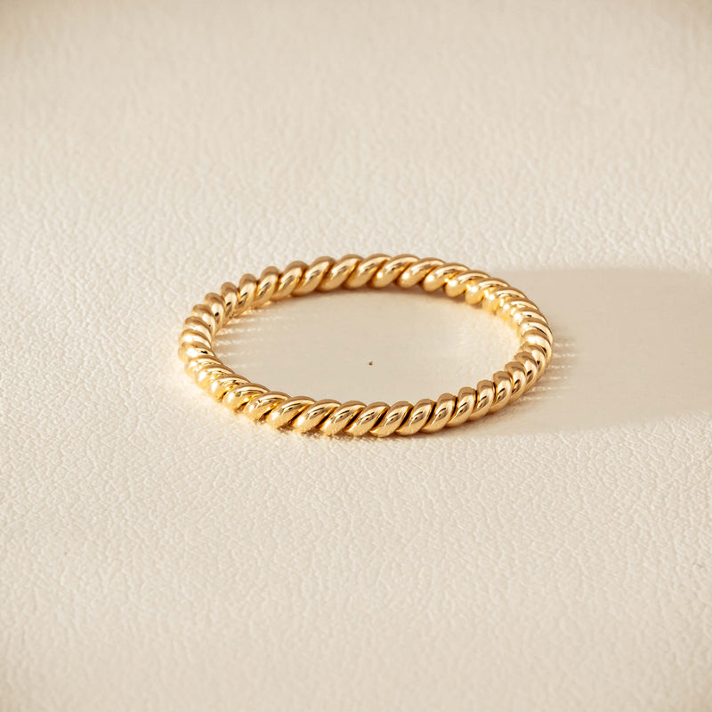 9ct Yellow Gold Twine Band - Ring - Walker & Hall