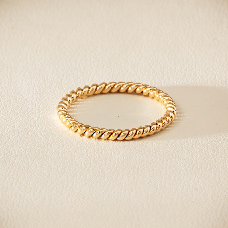 9ct Yellow Gold Twine Band - Ring - Walker & Hall