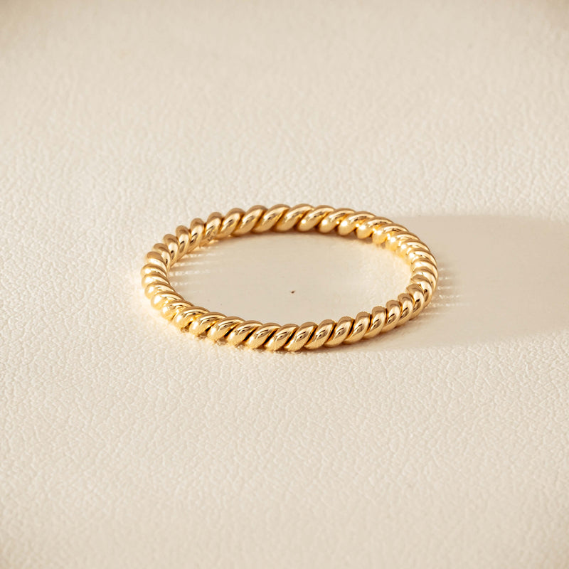 9ct Yellow Gold Twine Band - Ring - Walker & Hall
