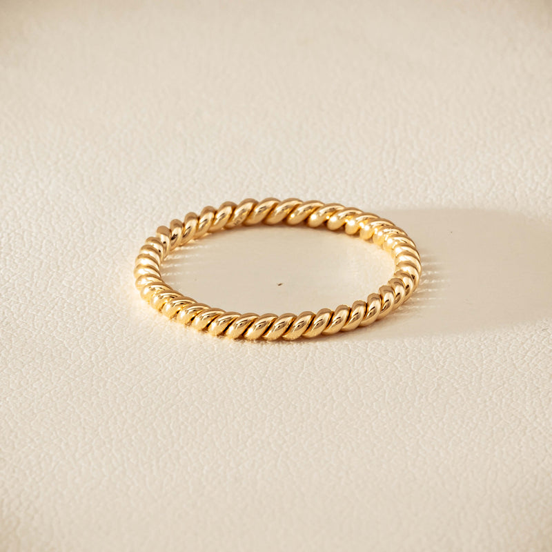 9ct Yellow Gold Twine Band - Ring - Walker & Hall