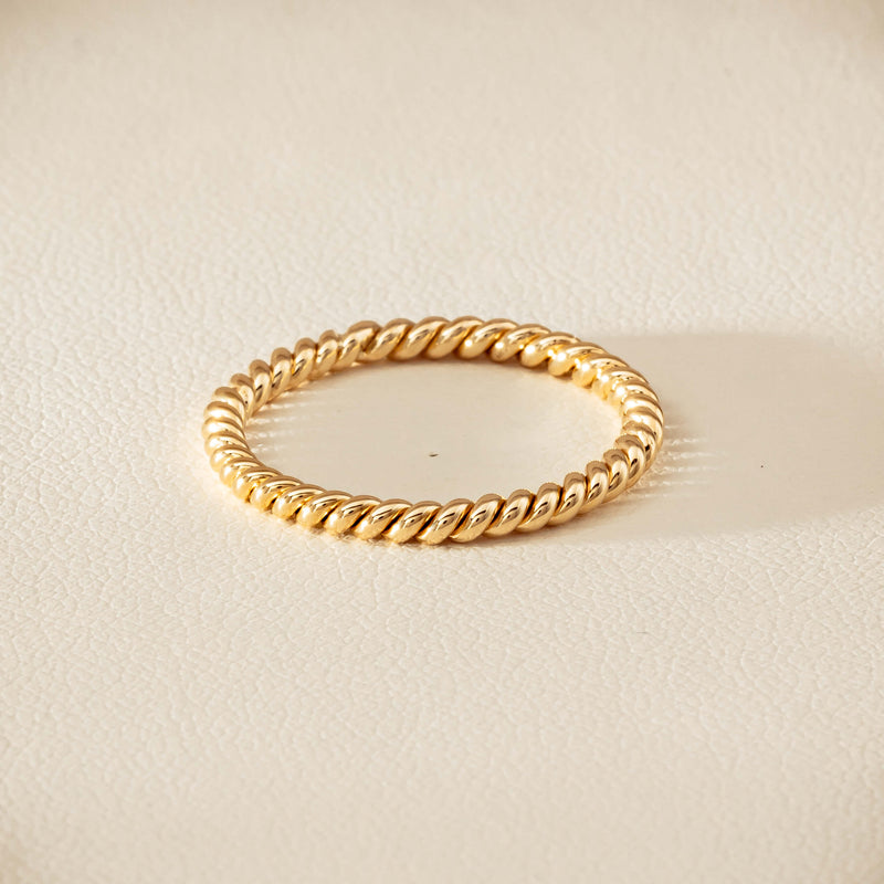 9ct Yellow Gold Twine Band - Ring - Walker & Hall