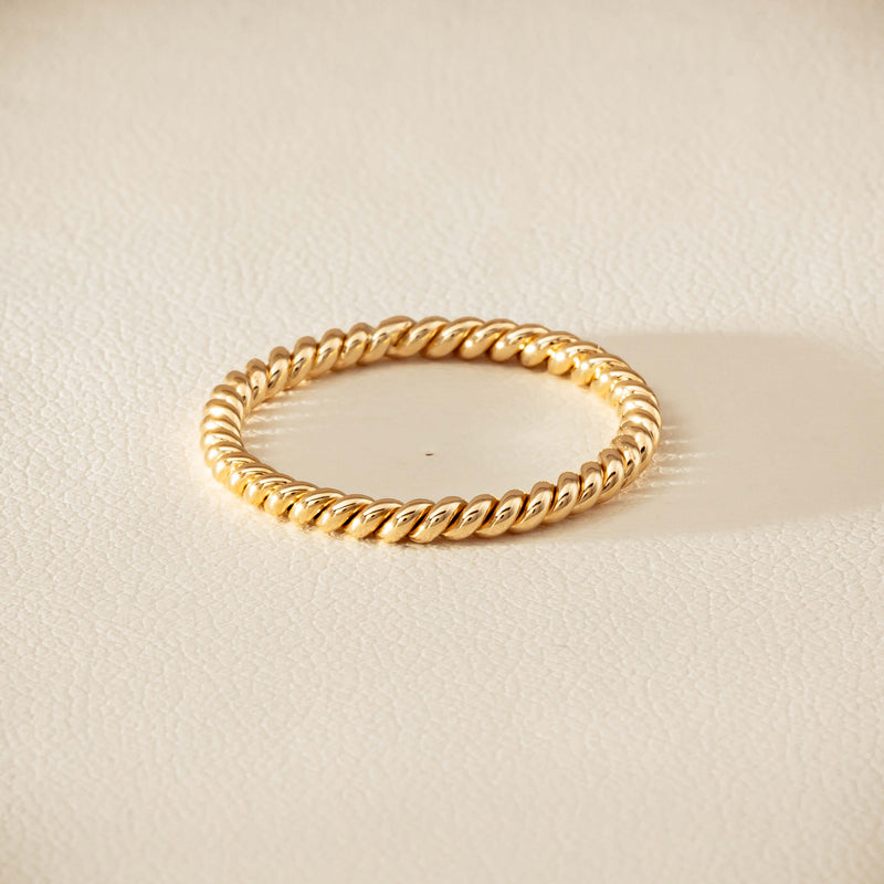 9ct Yellow Gold Twine Band - Ring - Walker & Hall
