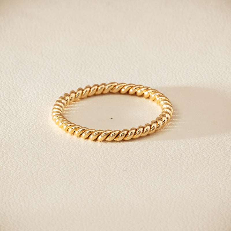 9ct Yellow Gold Twine Band - Ring - Walker & Hall