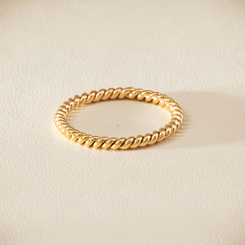 9ct Yellow Gold Twine Band - Ring - Walker & Hall