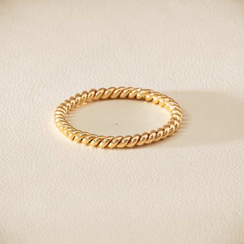 9ct Yellow Gold Twine Band - Ring - Walker & Hall