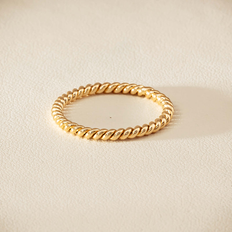 9ct Yellow Gold Twine Band - Ring - Walker & Hall