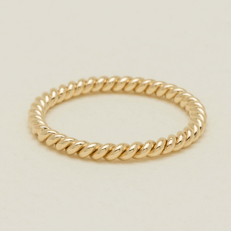 9ct Yellow Gold Twine Band - Ring - Walker & Hall