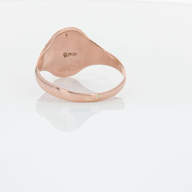Deja Vu 9ct Rose Gold Oval Signet Ring - Ring - Walker & Hall
