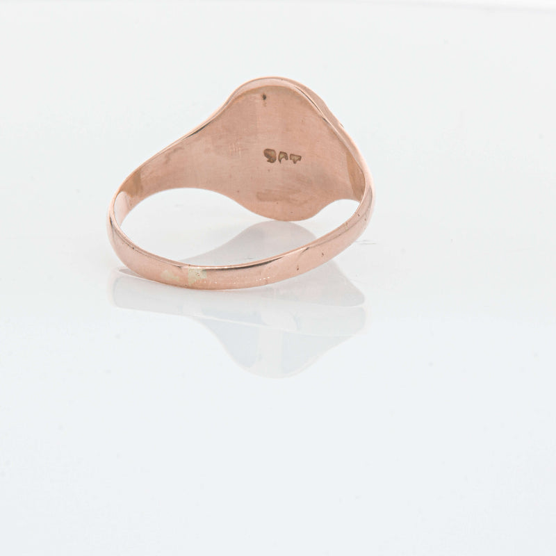 Deja Vu 9ct Rose Gold Oval Signet Ring - Ring - Walker & Hall