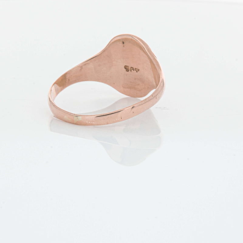 Deja Vu 9ct Rose Gold Oval Signet Ring - Ring - Walker & Hall
