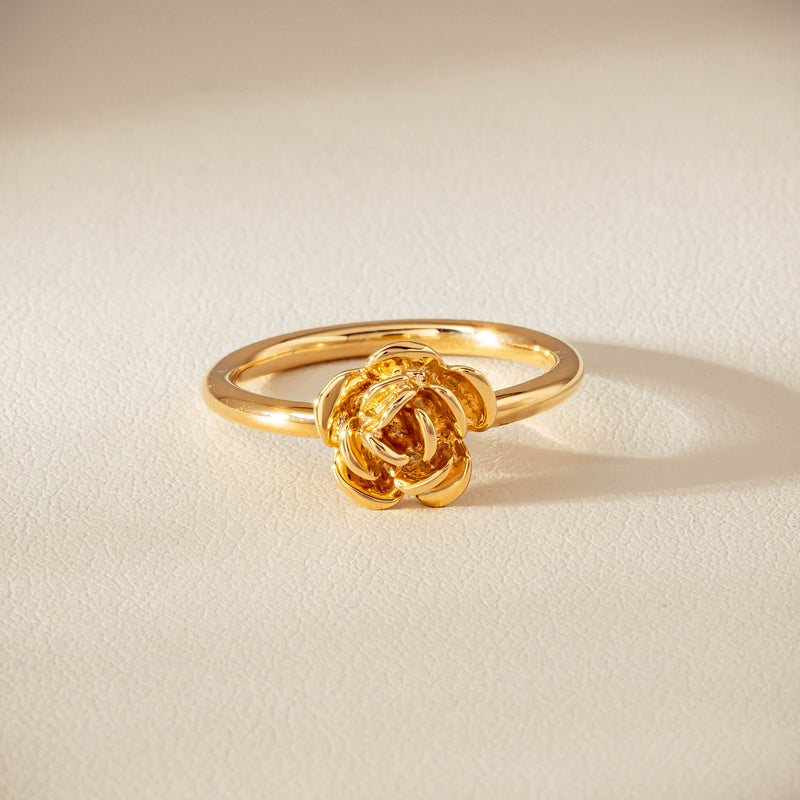 18ct Yellow Gold Albertine Rose Ring - Ring - Walker & Hall