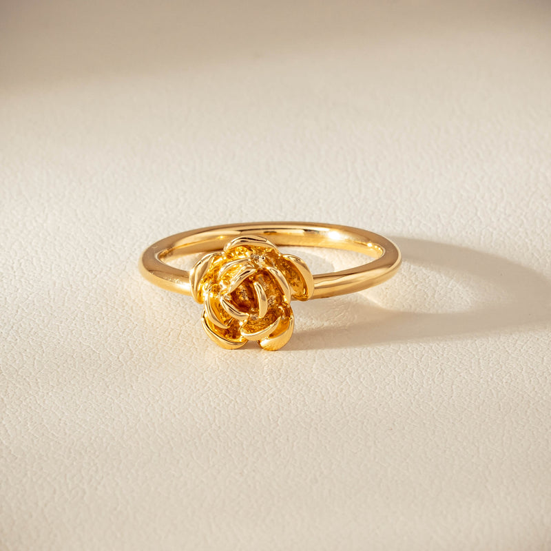 18ct Yellow Gold Albertine Rose Ring - Ring - Walker & Hall