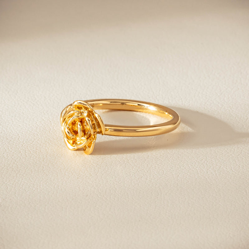 18ct Yellow Gold Albertine Rose Ring - Ring - Walker & Hall